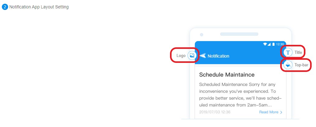 Notification App Layout Setting
