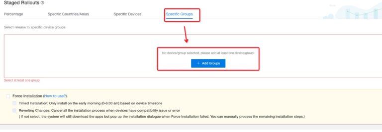 Staged Rollouts-By device group