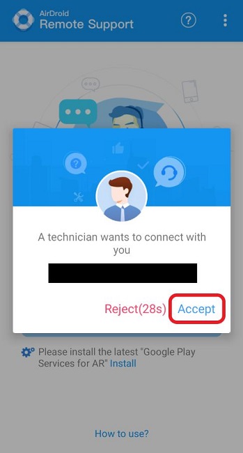 Accept connection