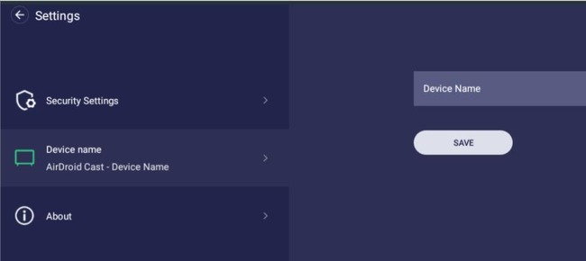 change device name on AirDroid Cast TV