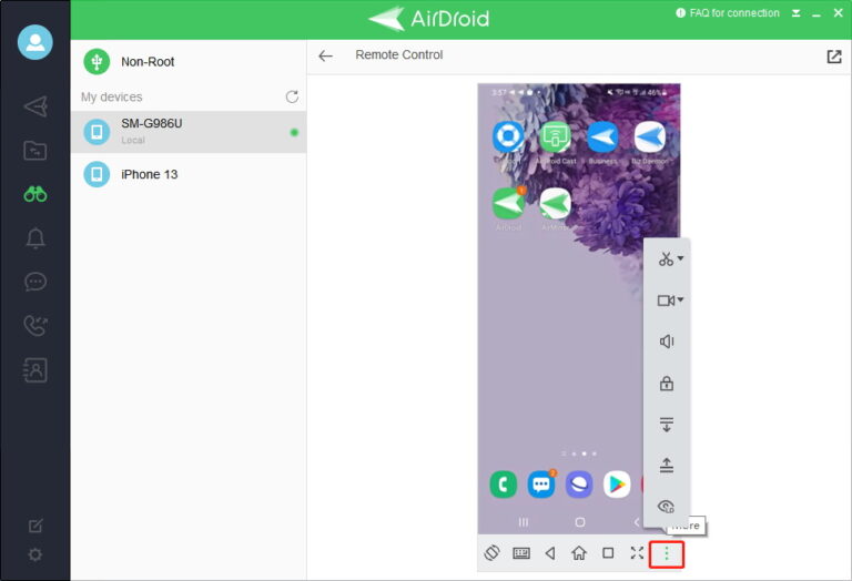 Airdroid contrôle à distance Android depuis PC