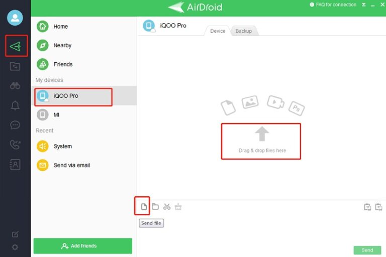 Transfert de fichiers avec airdroid