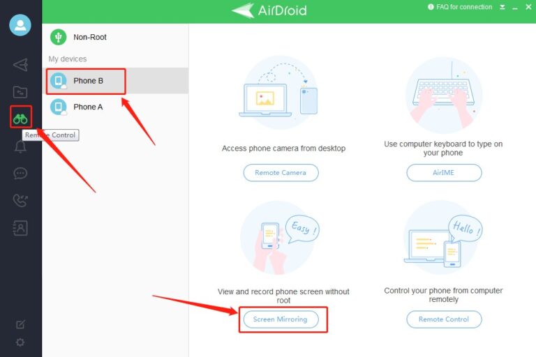 guide de duplication d'écran d'airdroid personal