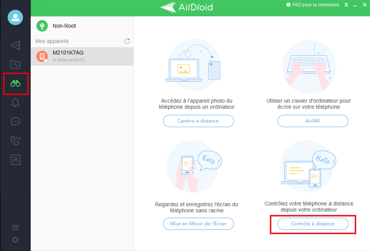 AirDroid Personal controle à distance