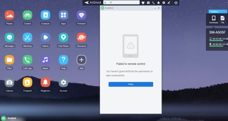 control web airdroid