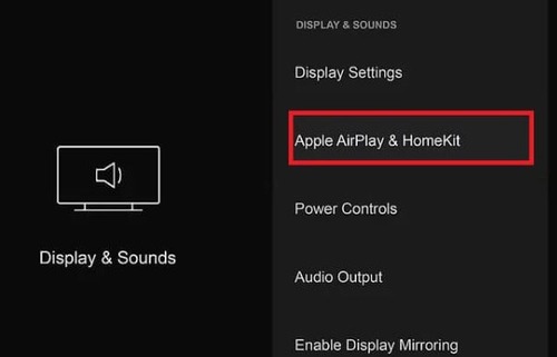 Ajustes de AirPlay en Firestick