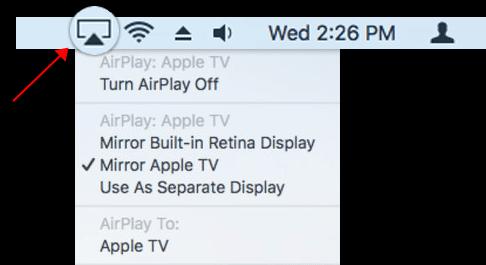 AirPlay ステータス Mac