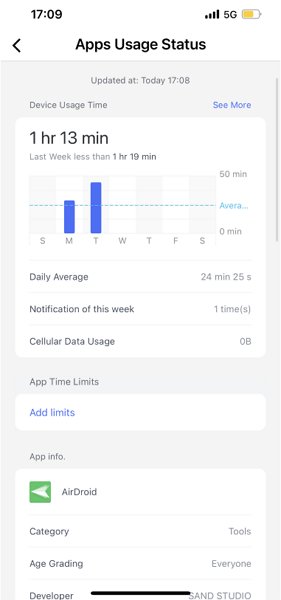 app usage status