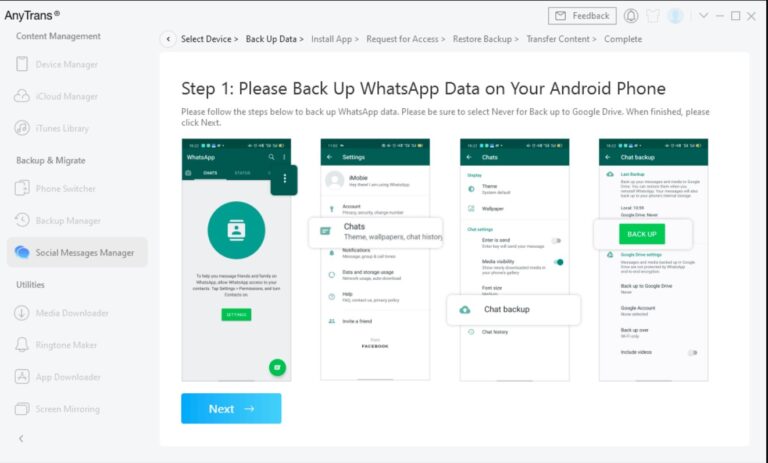 backup your whatsapp