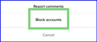 block accounts button