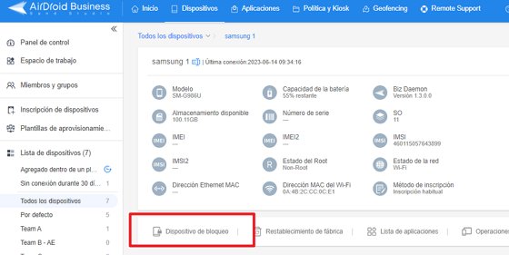 bloquear dispositivo
