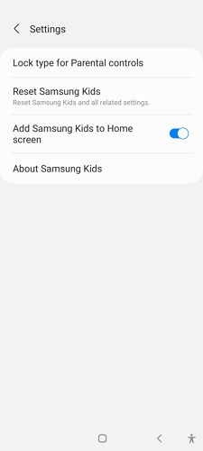 Wählen Sie einen Sperrtyp für Samsung Kids