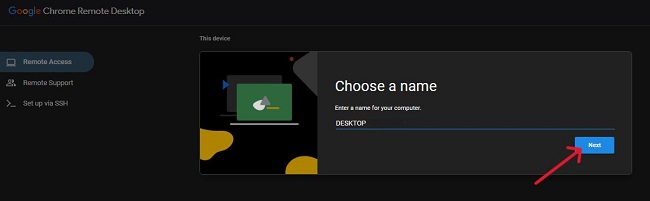 Chrome Choose a name