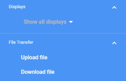 Chrome Displays and File Transfer