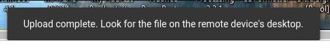 Chrome Upload Complete