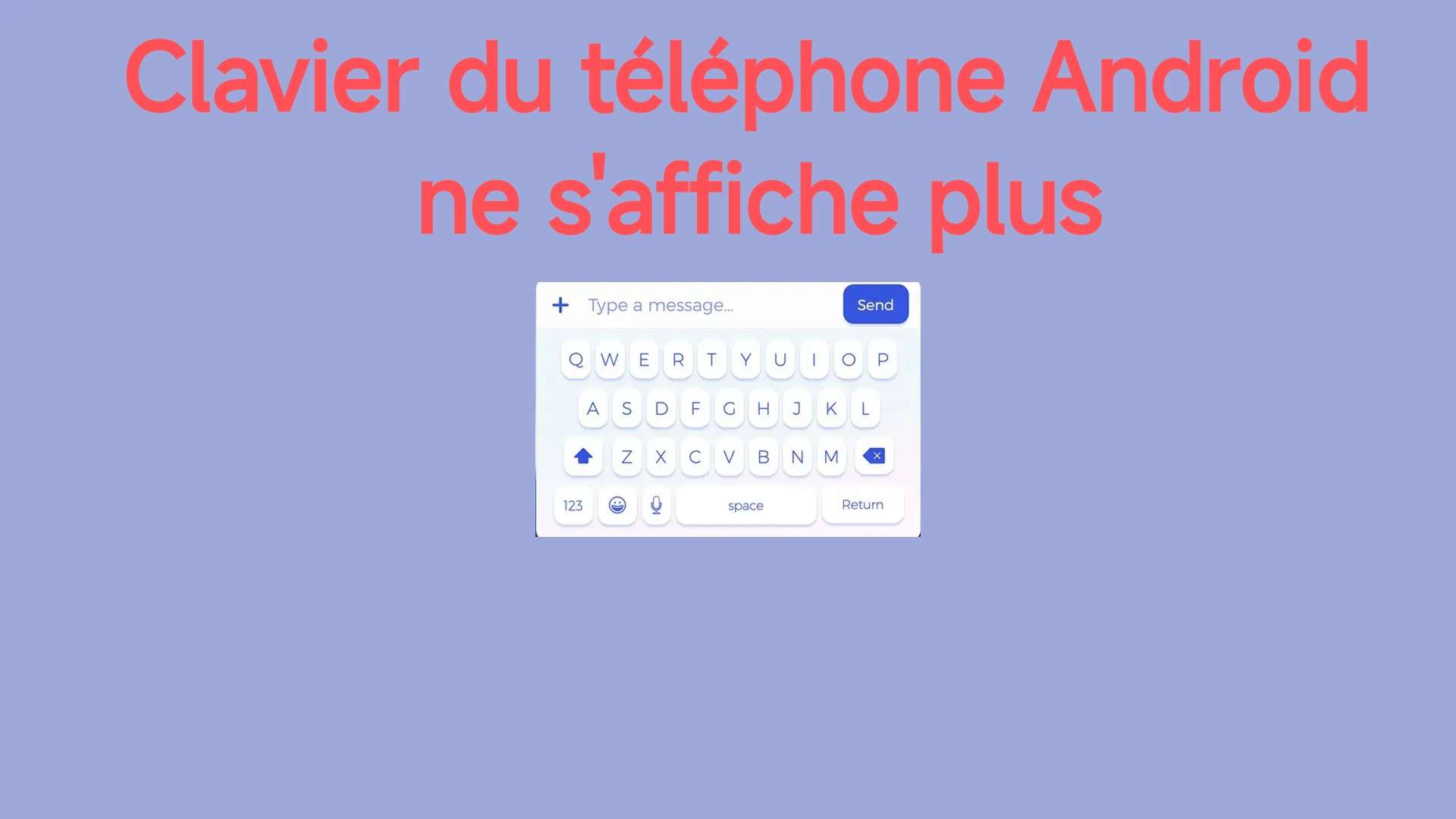 Plus de clavier sur Android