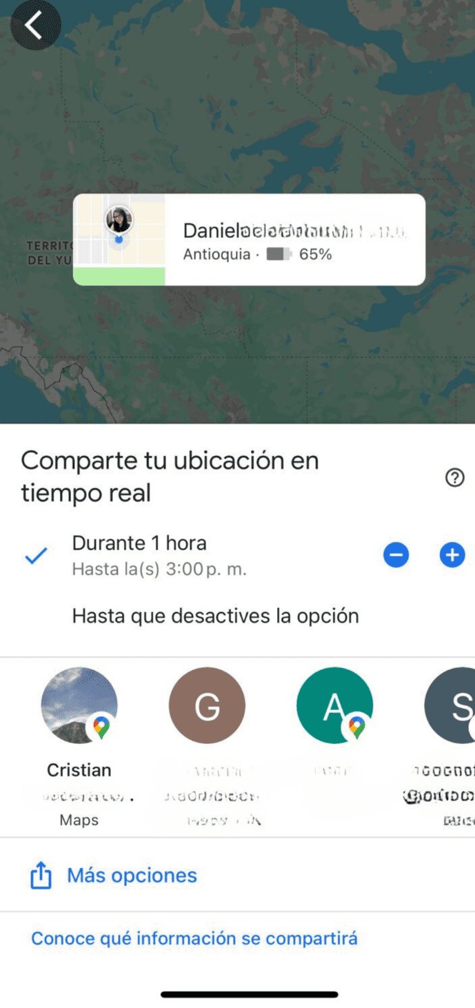 Comparte tu ubicacion en tiempo real