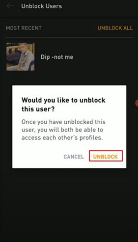 confirm Unblock