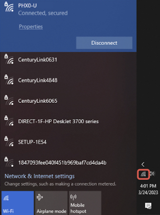 check network connection