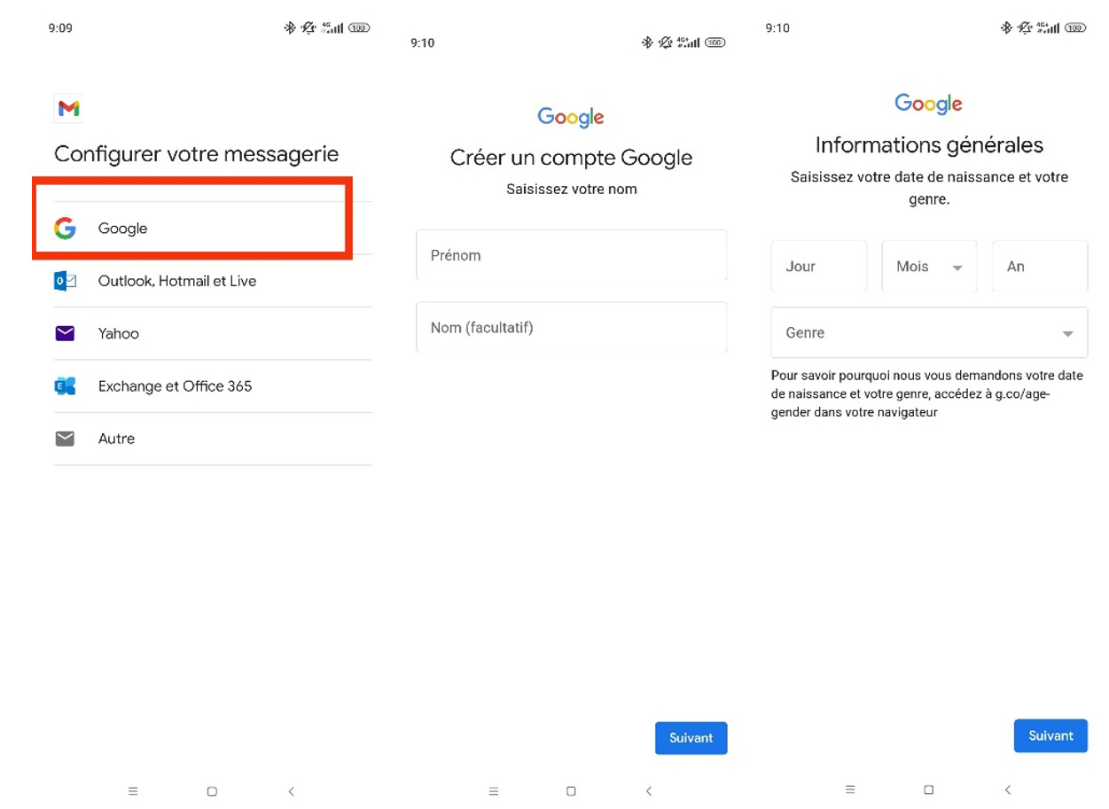 Créer un deuxième compte Google