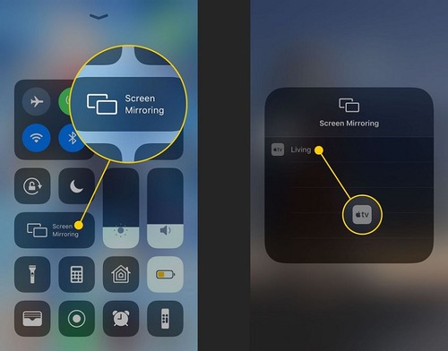 screen mirroring on iPhone