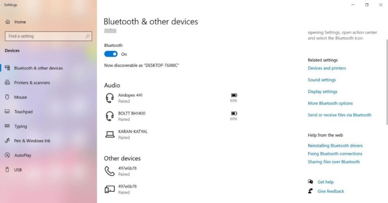 enable and connect bluetooth on pc