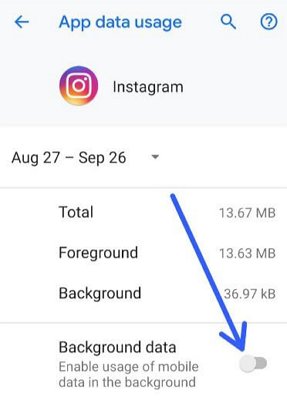 enable background data on Android