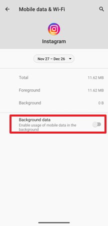 enable background data