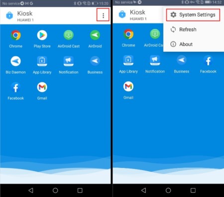 mode kiosque android