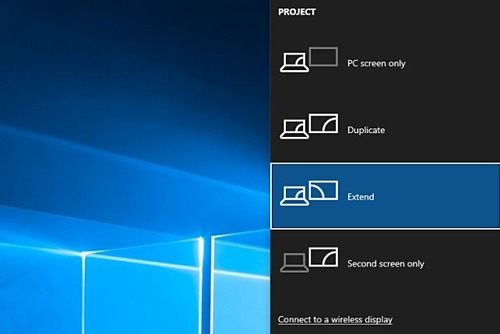 cómo extender la pantalla en Windows