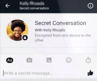 conversa secreta no messenger