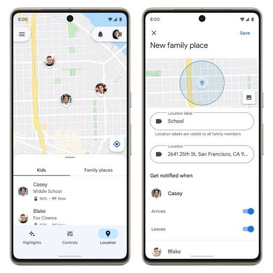 location tracking on Family Link 