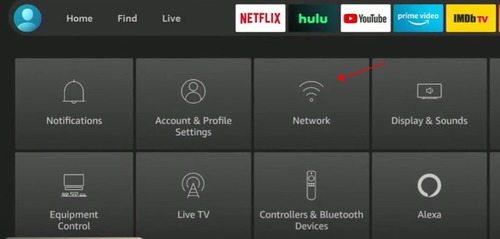 network settings on Firestick TV