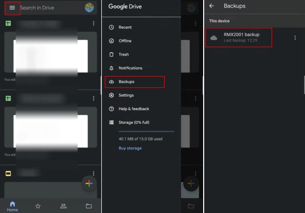 backups de telefone no Google Drive