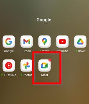 open the Google Meet app