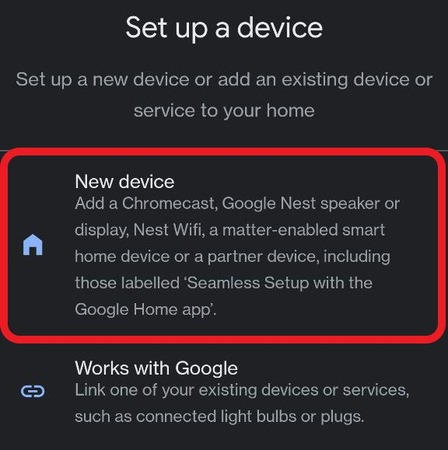 Nuevo Dispositivo en Google Home