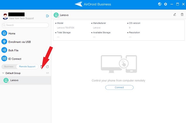 initiate remote support session directly