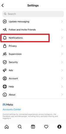 notifications Instagram