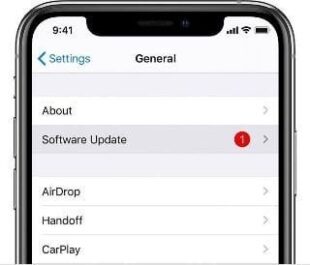 actualizacion de software ios