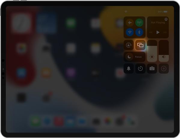 iPad Control Center 