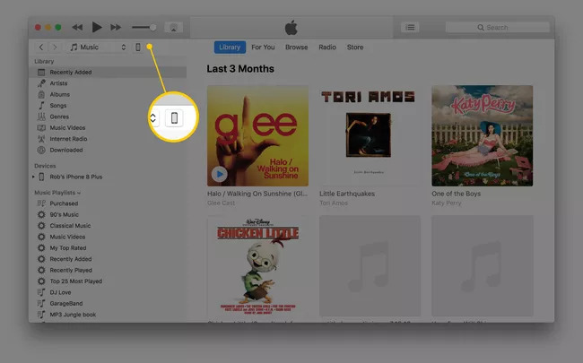 iphone icon in itunes