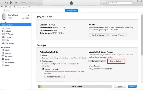 iTunes-Backup