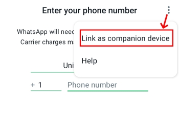 Link als Partnergerät auf WhatsApp