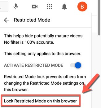 bloquear el modo restringido en YouTube desde el navegador