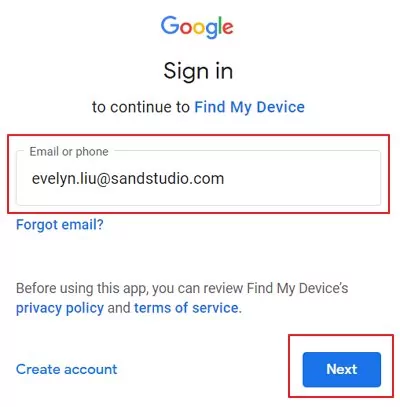 log into Google account