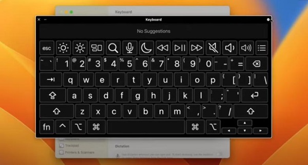 Mac on screen keyboard
