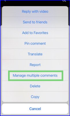 manage multiple comments on TikTok