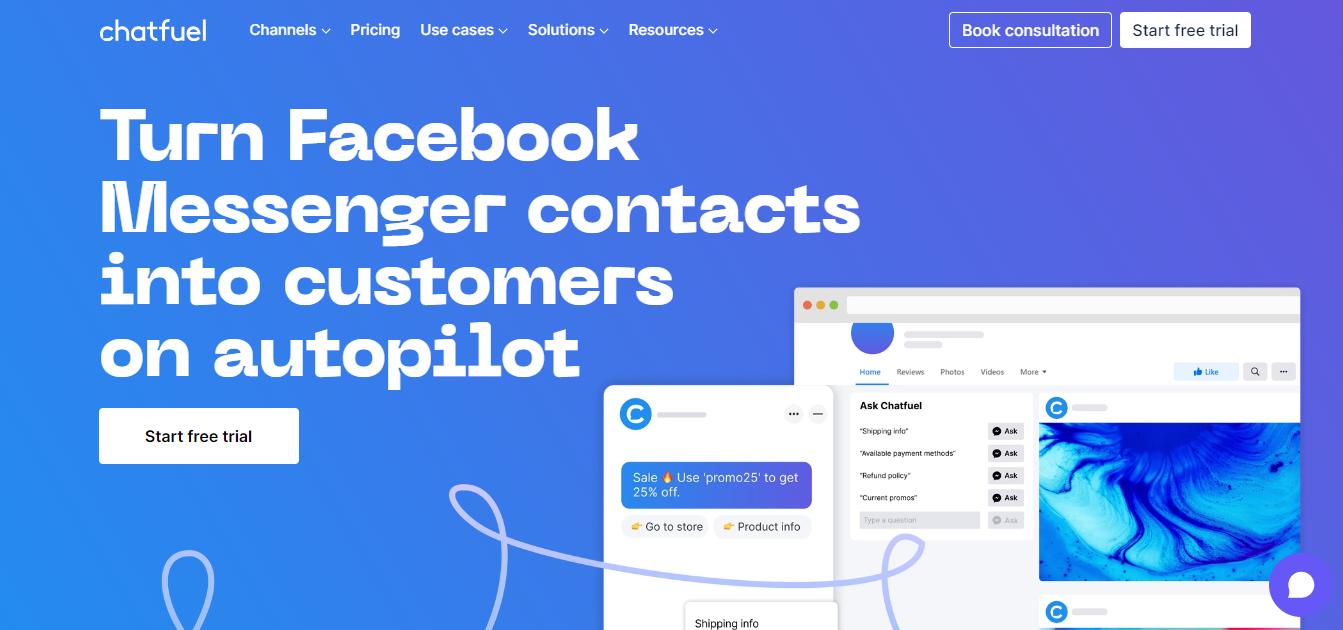 Facebook Messenger AI chatbot Chatfuel