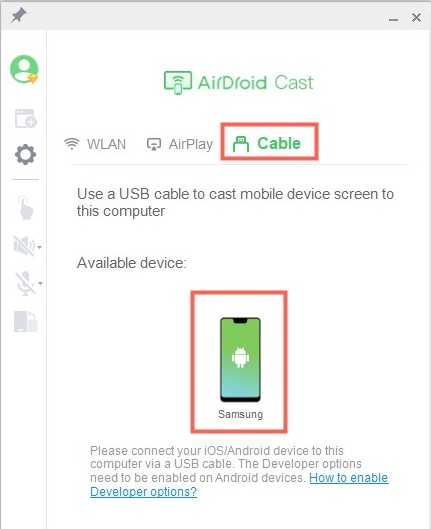 airdroid cast cable usb