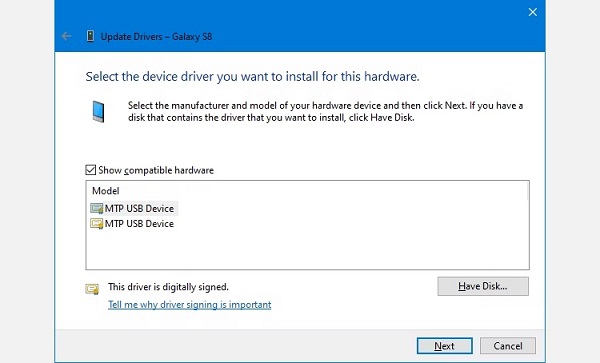 mtp usb drivers